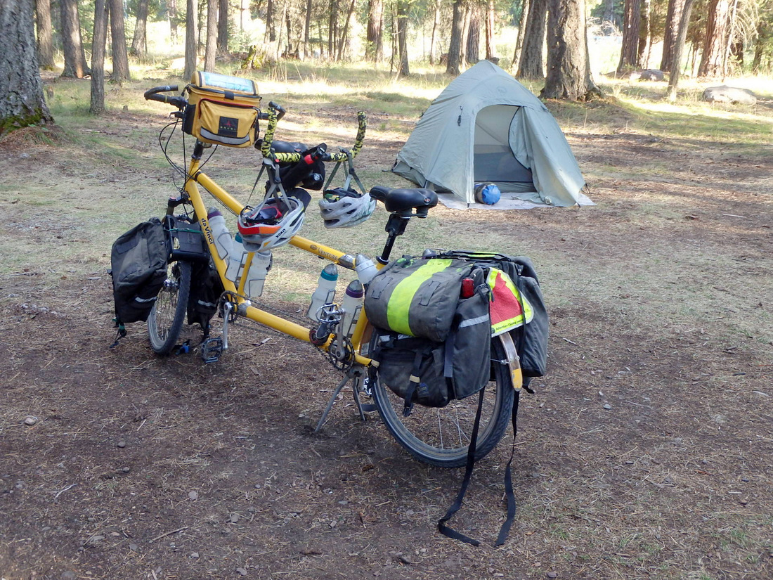 GDMBR: This was our camp for the night (Pineridge NF CG, MT).